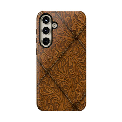 Faux Tooled Tan Barbed Wire Tough Case