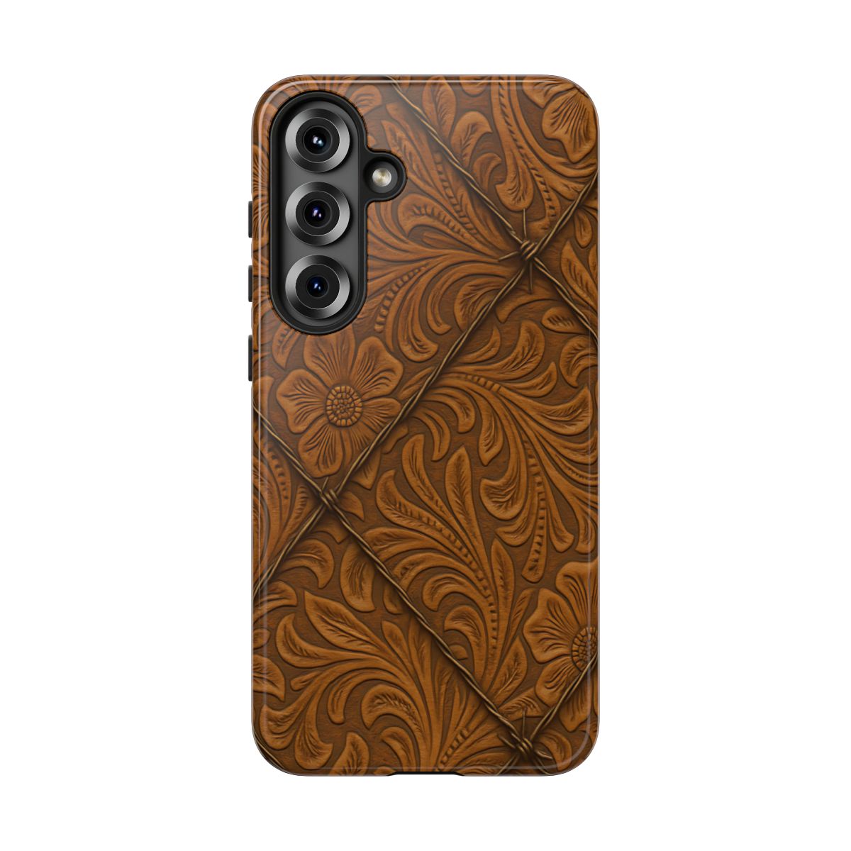 Faux Tooled Tan Barbed Wire Tough Case
