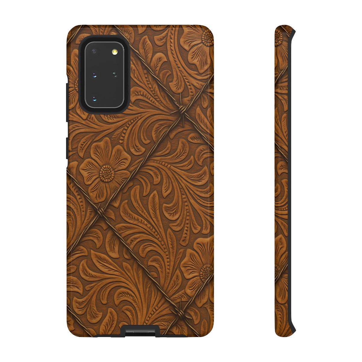 Faux Tooled Tan Barbed Wire Tough Case
