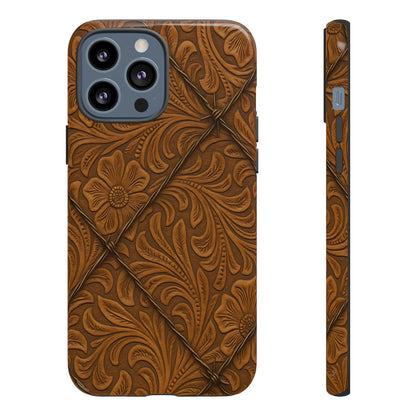 Faux Tooled Tan Barbed Wire Tough Case