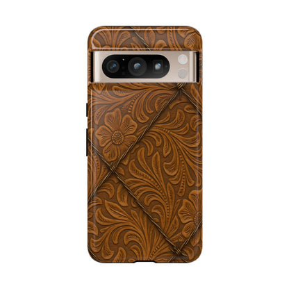 Faux Tooled Tan Barbed Wire Tough Case