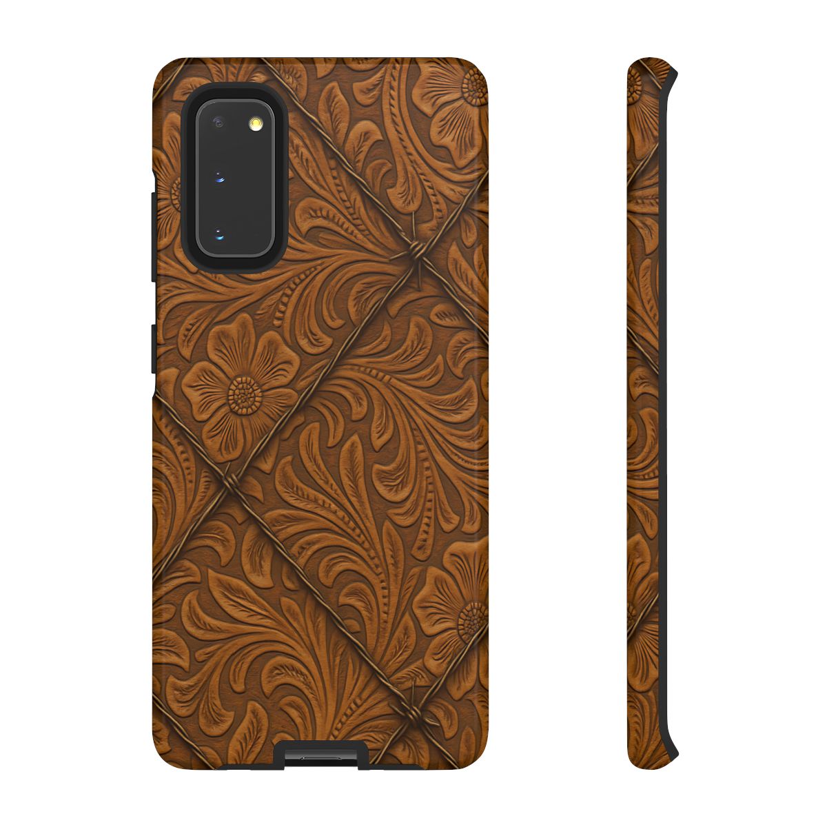 Faux Tooled Tan Barbed Wire Tough Case