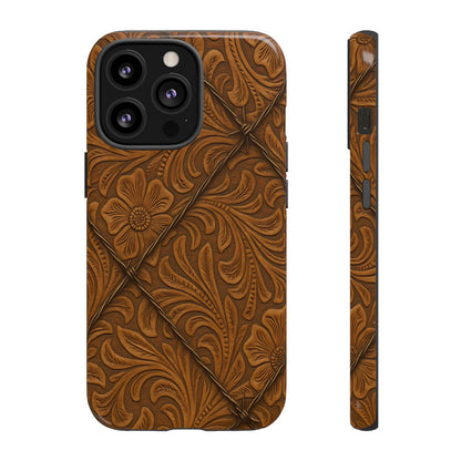 Faux Tooled Tan Barbed Wire Tough Case