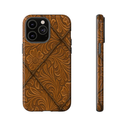 Faux Tooled Tan Barbed Wire Tough Case