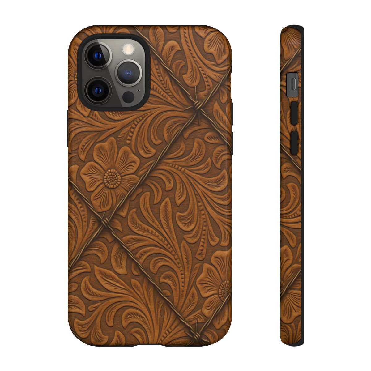 Faux Tooled Tan Barbed Wire Tough Case