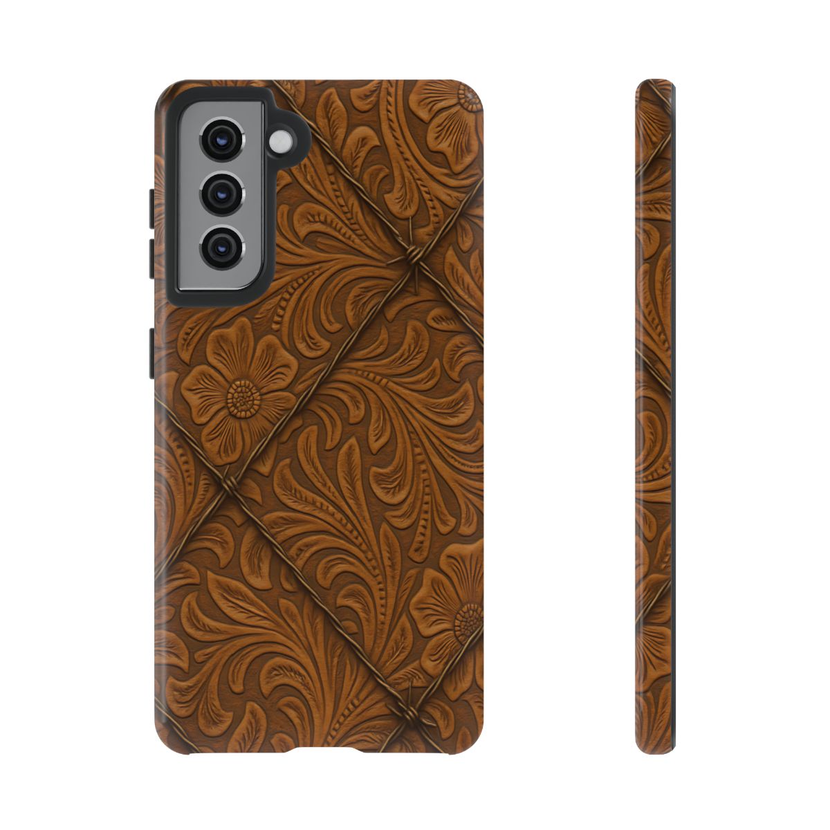 Faux Tooled Tan Barbed Wire Tough Case