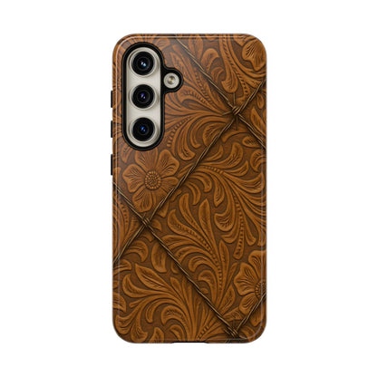 Faux Tooled Tan Barbed Wire Tough Case