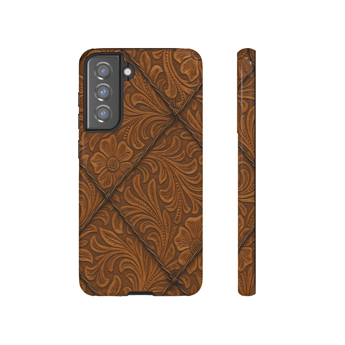 Faux Tooled Tan Barbed Wire Tough Case