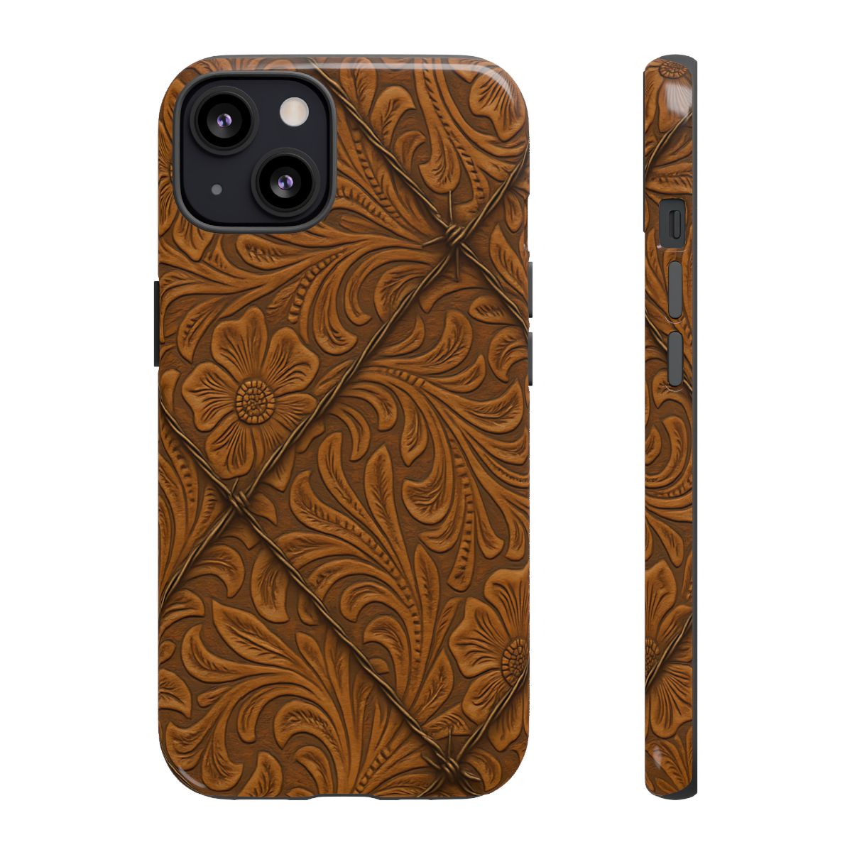 Faux Tooled Tan Barbed Wire Tough Case