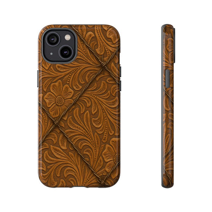Faux Tooled Tan Barbed Wire Tough Case