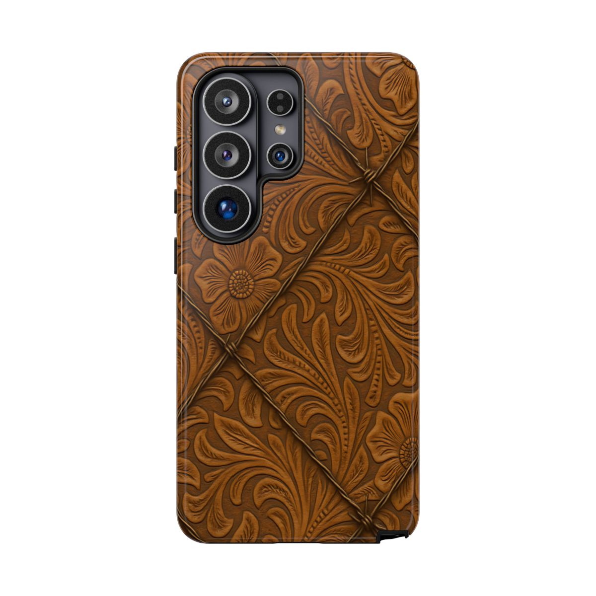 Faux Tooled Tan Barbed Wire Tough Case