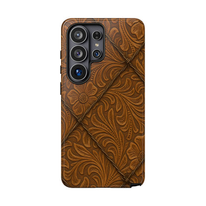 Faux Tooled Tan Barbed Wire Tough Case