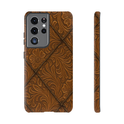 Faux Tooled Tan Barbed Wire Tough Case