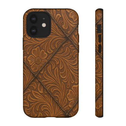 Faux Tooled Tan Barbed Wire Tough Case