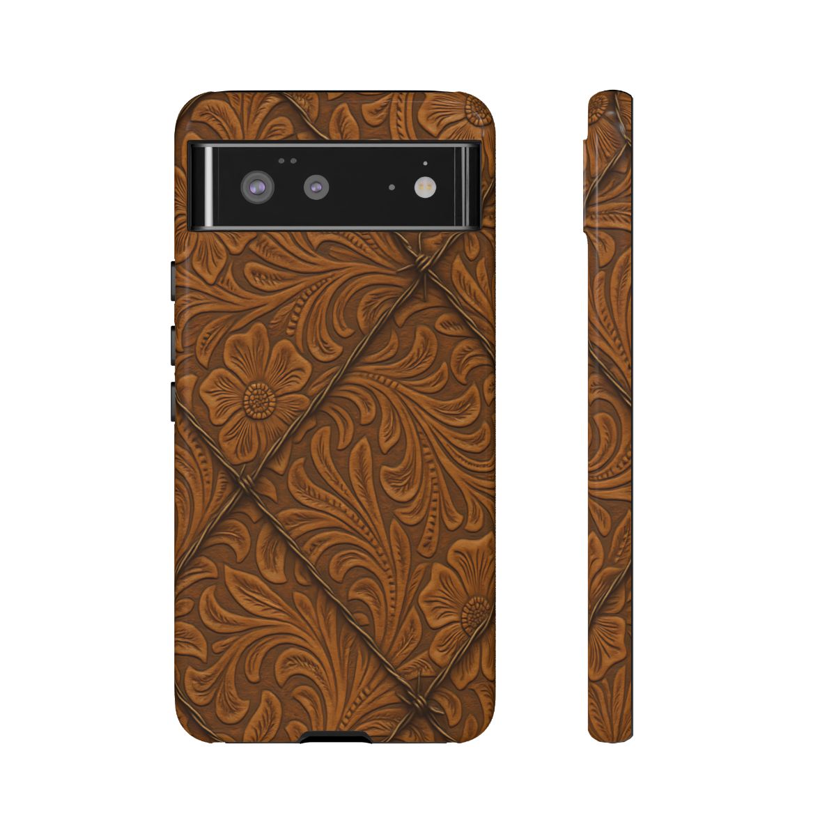 Faux Tooled Tan Barbed Wire Tough Case