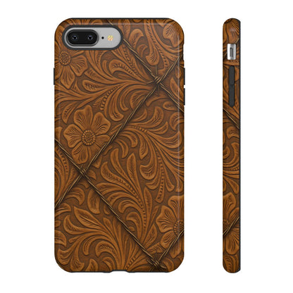 Faux Tooled Tan Barbed Wire Tough Case