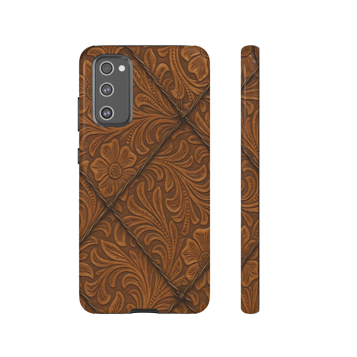 Faux Tooled Tan Barbed Wire Tough Case