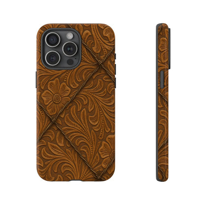 Faux Tooled Tan Barbed Wire Tough Case