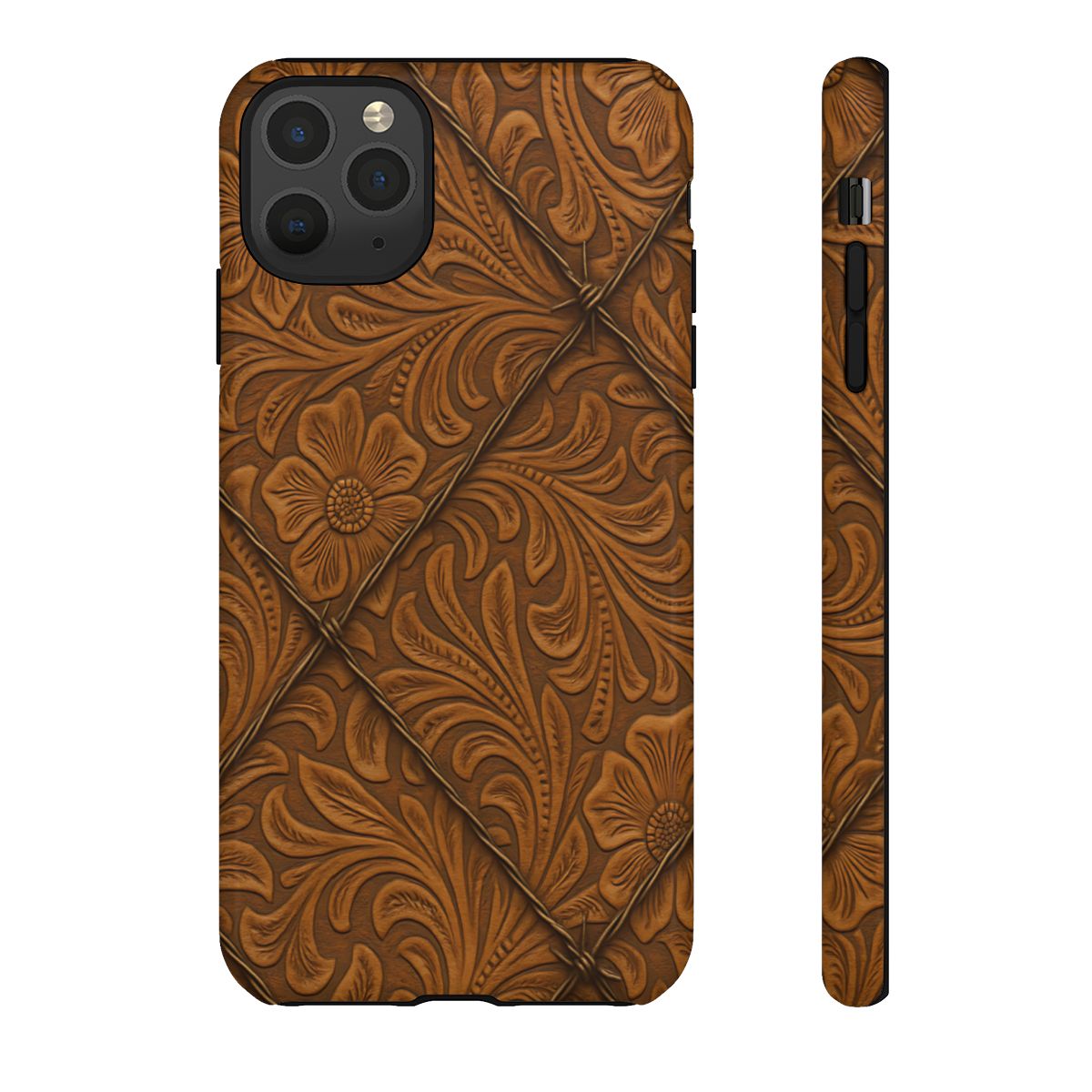 Faux Tooled Tan Barbed Wire Tough Case