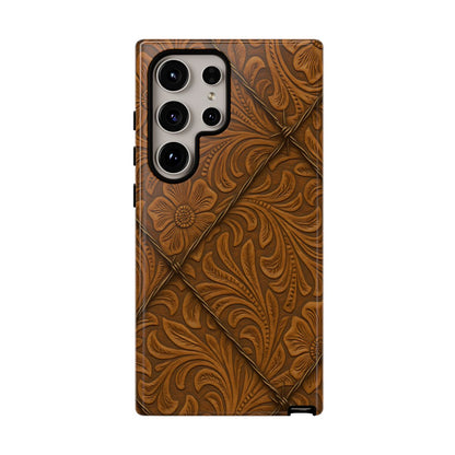 Faux Tooled Tan Barbed Wire Tough Case