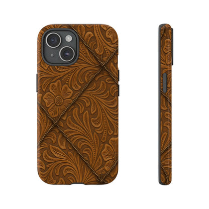 Faux Tooled Tan Barbed Wire Tough Case