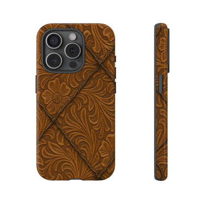 Faux Tooled Tan Barbed Wire Tough Case