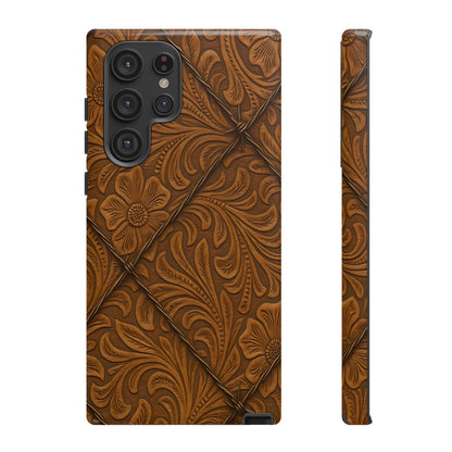 Faux Tooled Tan Barbed Wire Tough Case