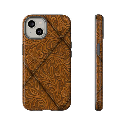 Faux Tooled Tan Barbed Wire Tough Case