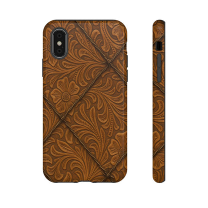 Faux Tooled Tan Barbed Wire Tough Case