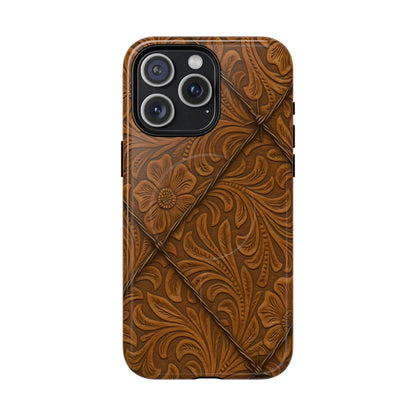 Faux Tooled Tan Barbed Wire Magnetic Case