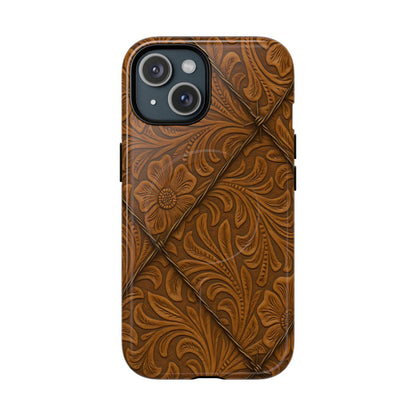 Faux Tooled Tan Barbed Wire Magnetic Case