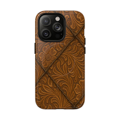 Faux Tooled Tan Barbed Wire Magnetic Case