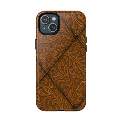 Faux Tooled Tan Barbed Wire Magnetic Case