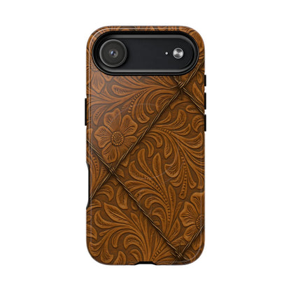 Faux Tooled Tan Barbed Wire Magnetic Case