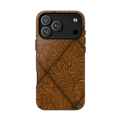 Faux Tooled Tan Barbed Wire Magnetic Case