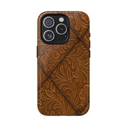 Faux Tooled Tan Barbed Wire Magnetic Case