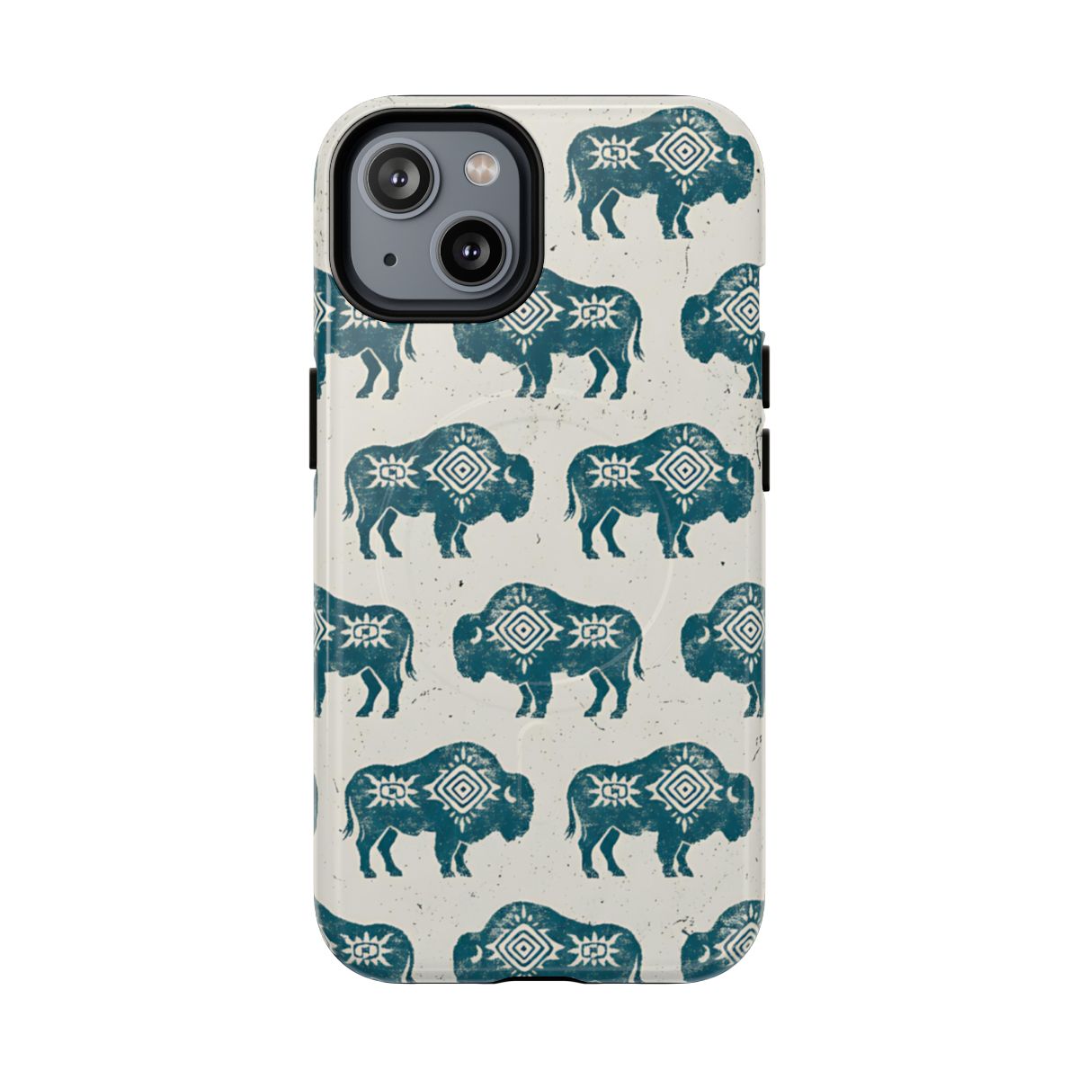 Teal Aztec Buffalo Magnetic Case