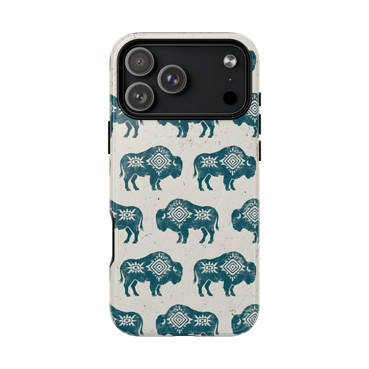 Teal Aztec Buffalo Magnetic Case