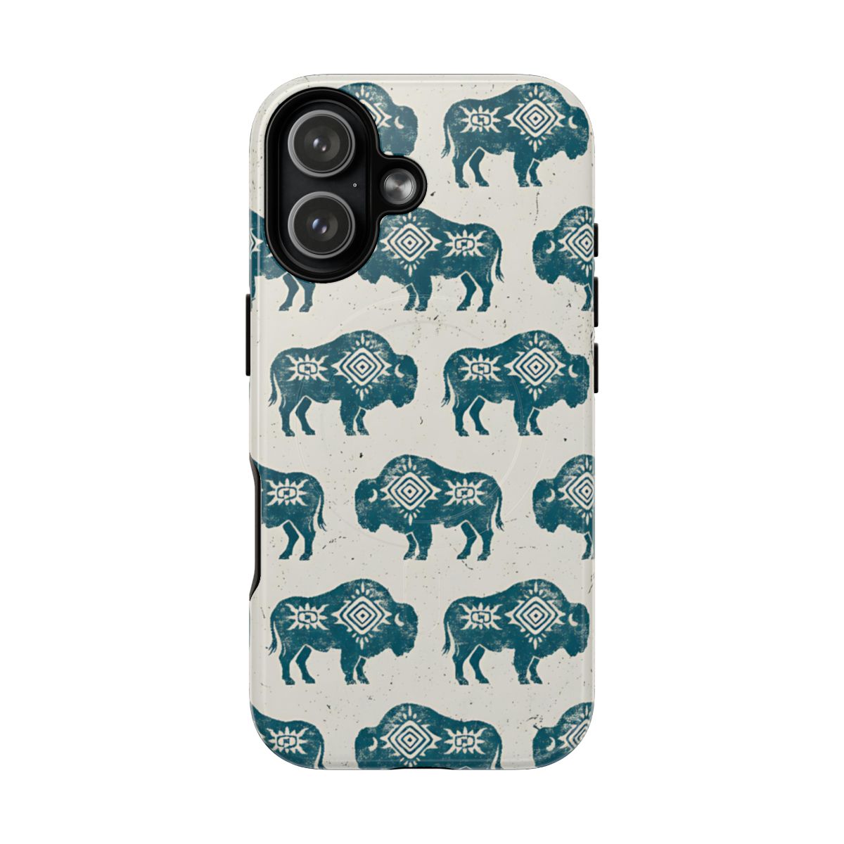 Teal Aztec Buffalo Magnetic Case