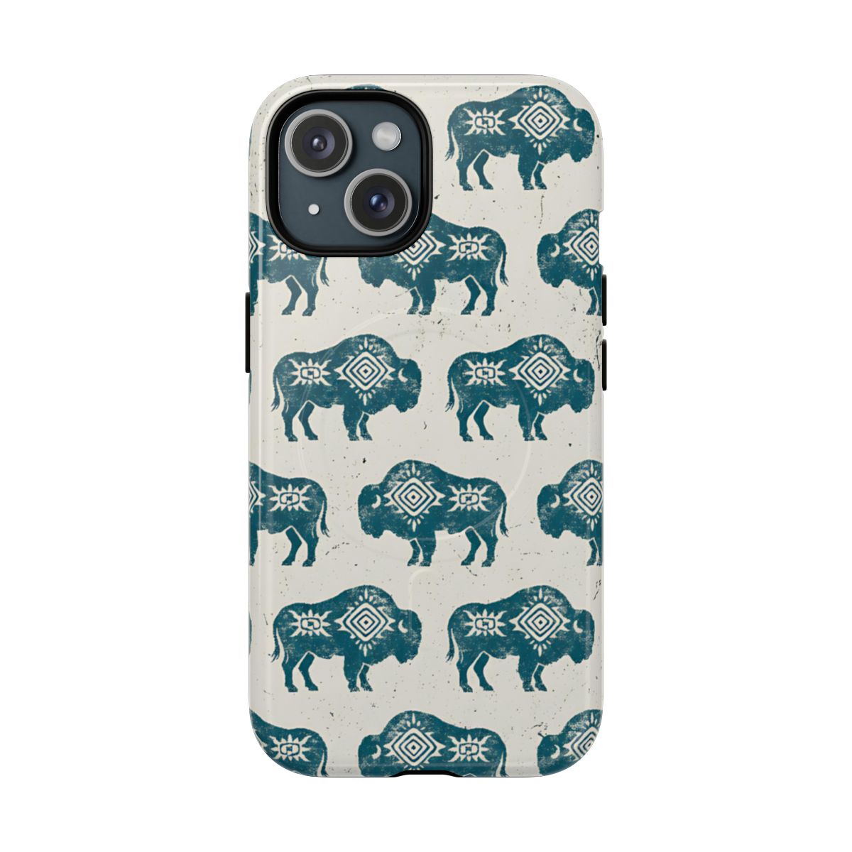 Teal Aztec Buffalo Magnetic Case