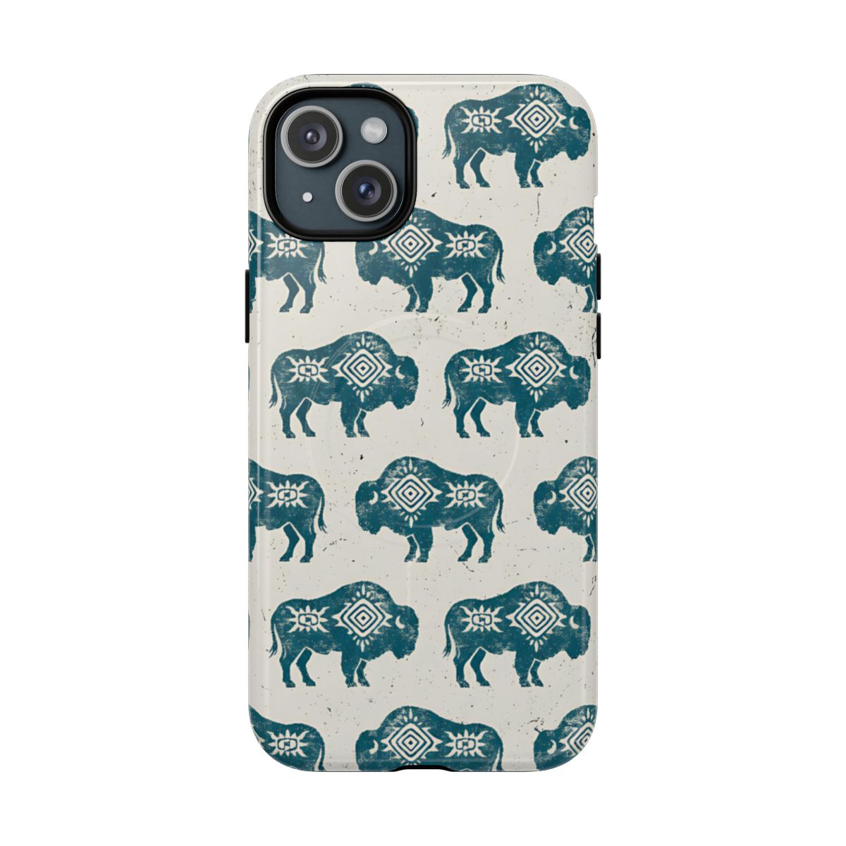 Teal Aztec Buffalo Magnetic Case