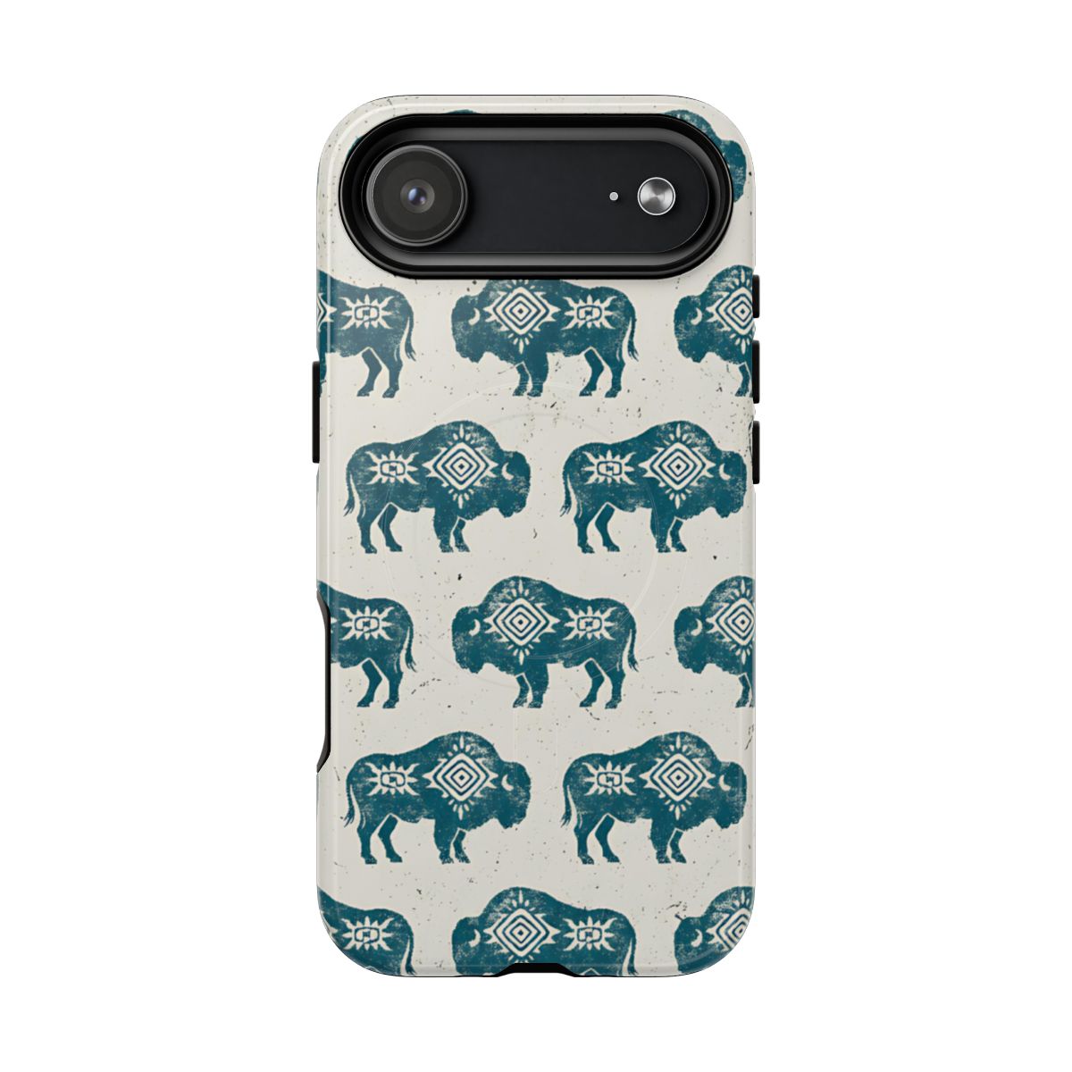 Teal Aztec Buffalo Magnetic Case
