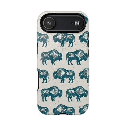Teal Aztec Buffalo Magnetic Case