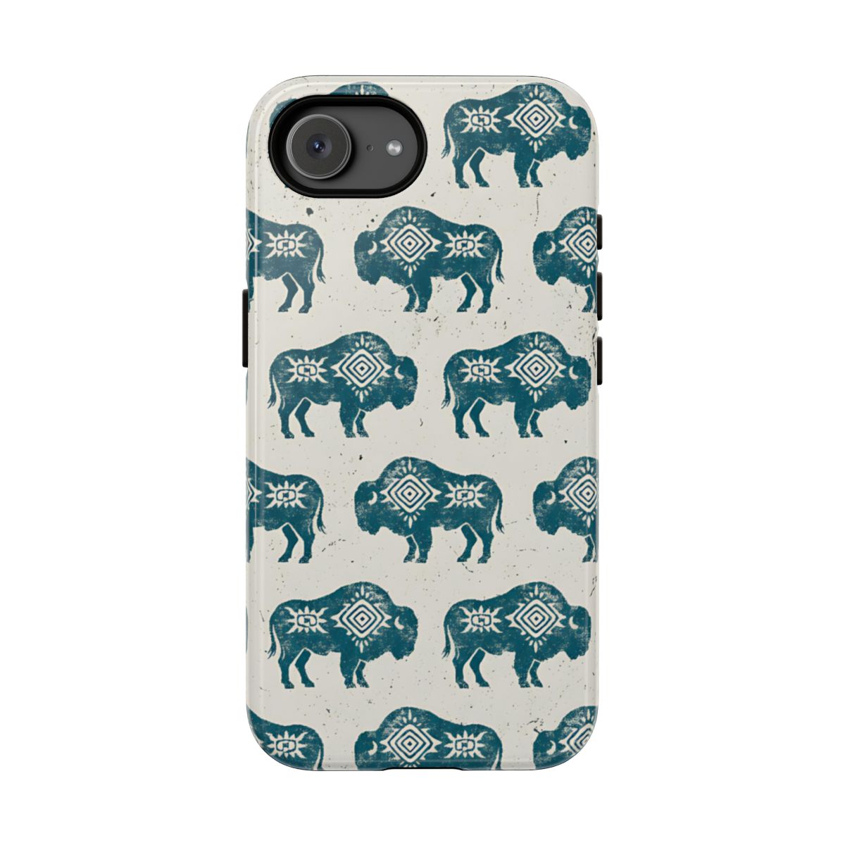 Teal Aztec Buffalo Tough Case - iPhone 17e