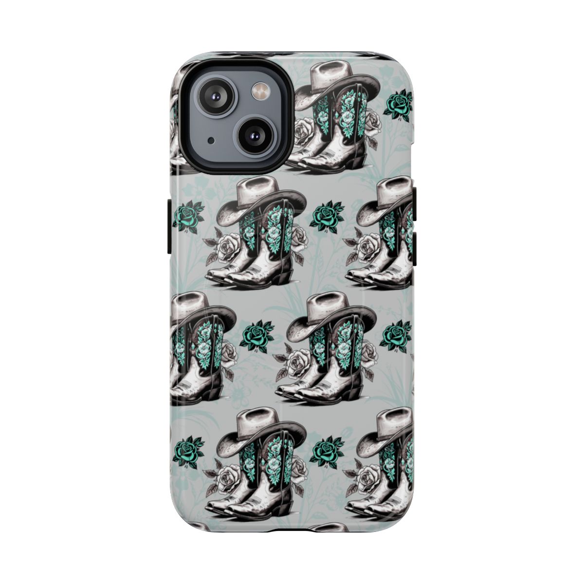 Teal Floral Boots Magnetic Case