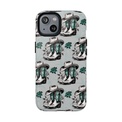 Teal Floral Boots Magnetic Case