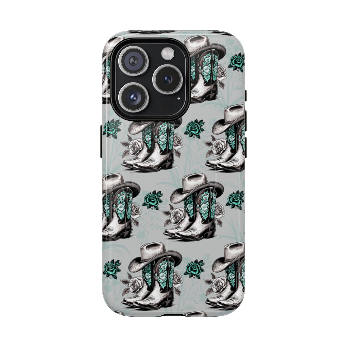 Teal Floral Boots Magnetic Case