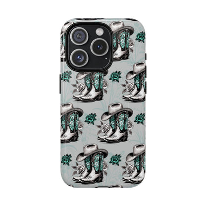 Teal Floral Boots Magnetic Case