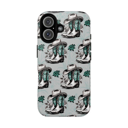 Teal Floral Boots Magnetic Case