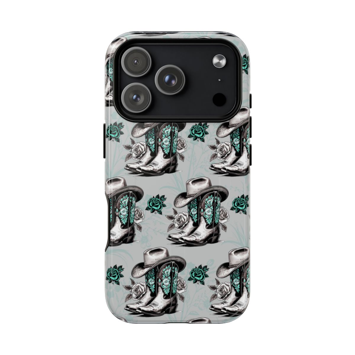 Teal Floral Boots Magnetic Case